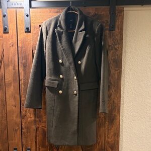 Forever 21 Green Double-Breasted Coat
